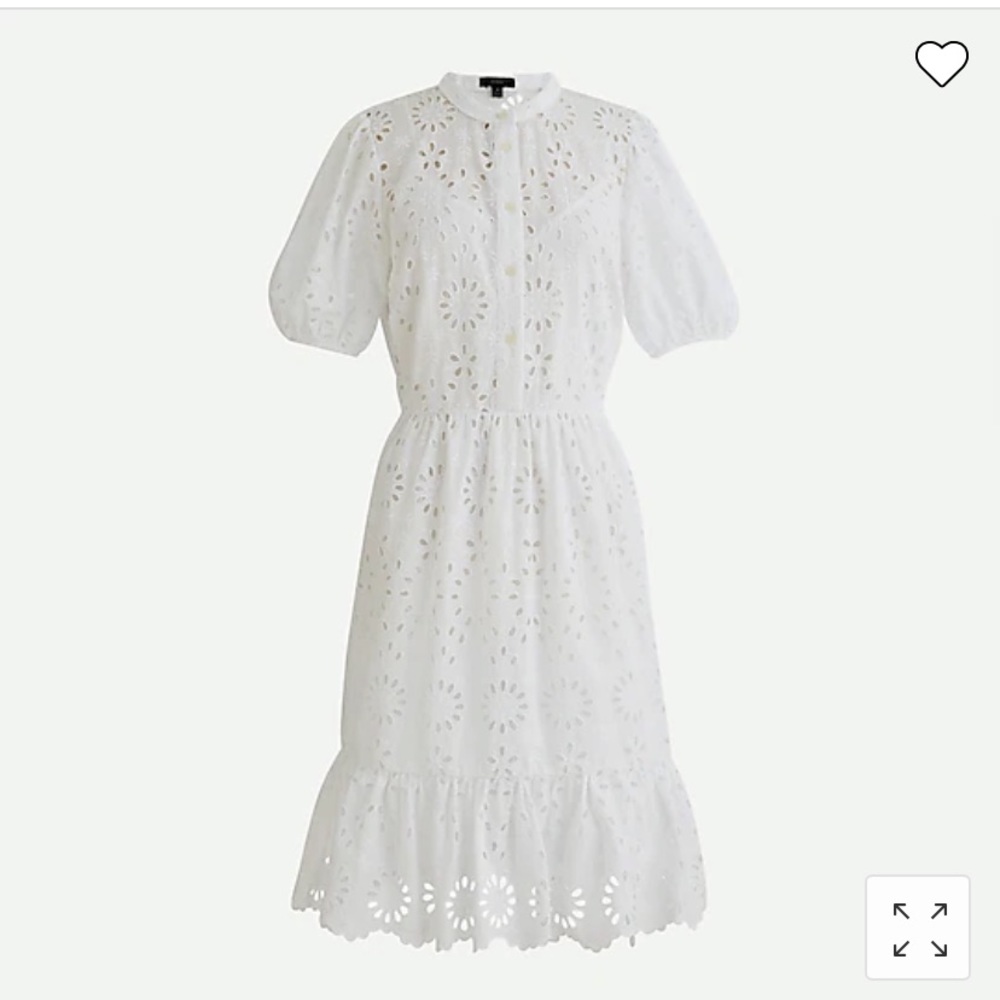 J.Crew Puff Sleeve Eyelet Dress